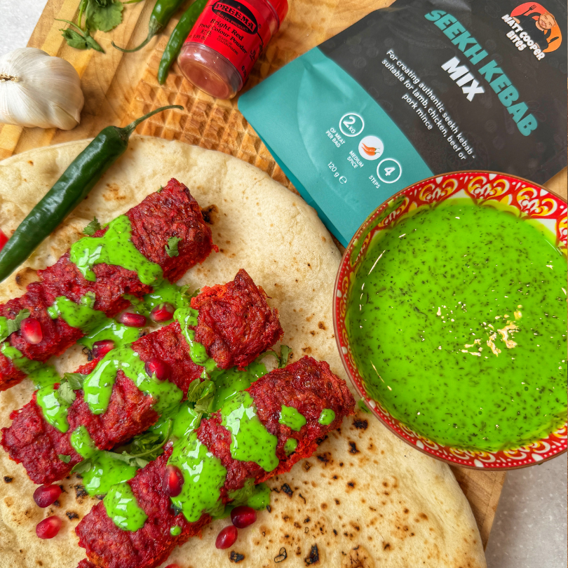 One Pan Chicken Seekh Kebabs