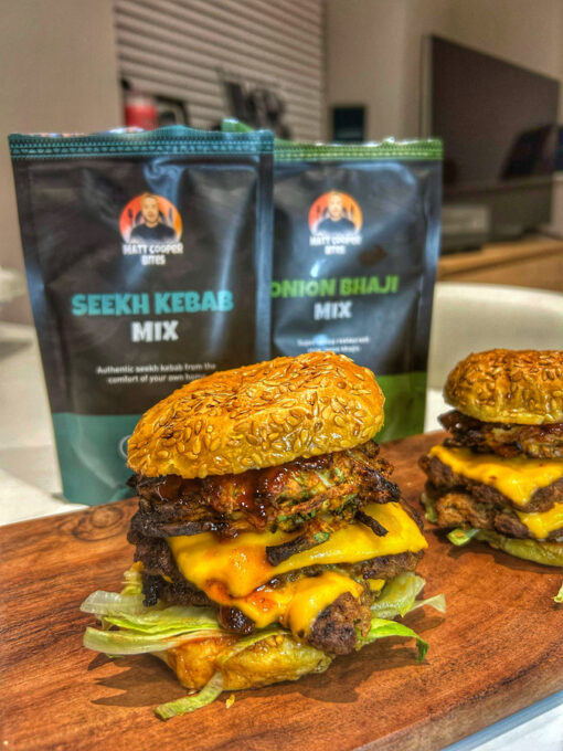 Lamb Seekh Smash & Bhaji Burgers Recipe