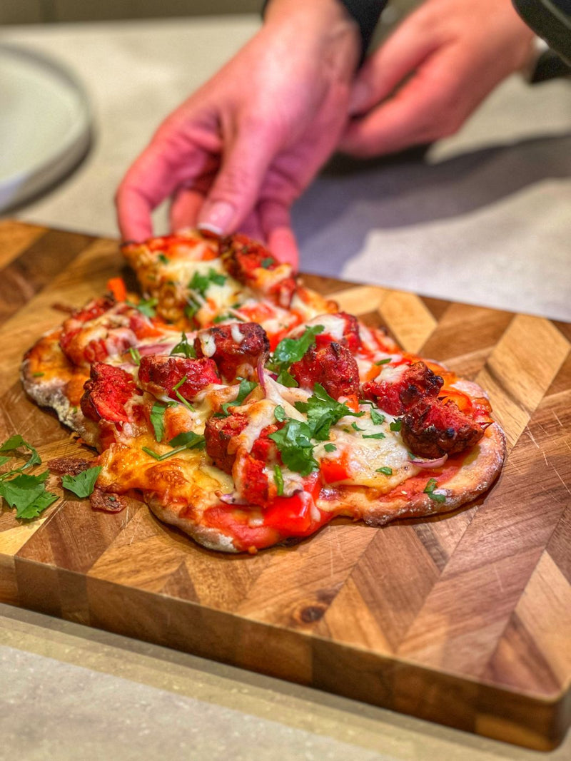 Lighter Seekh Kebab Naan Pizza Recipe