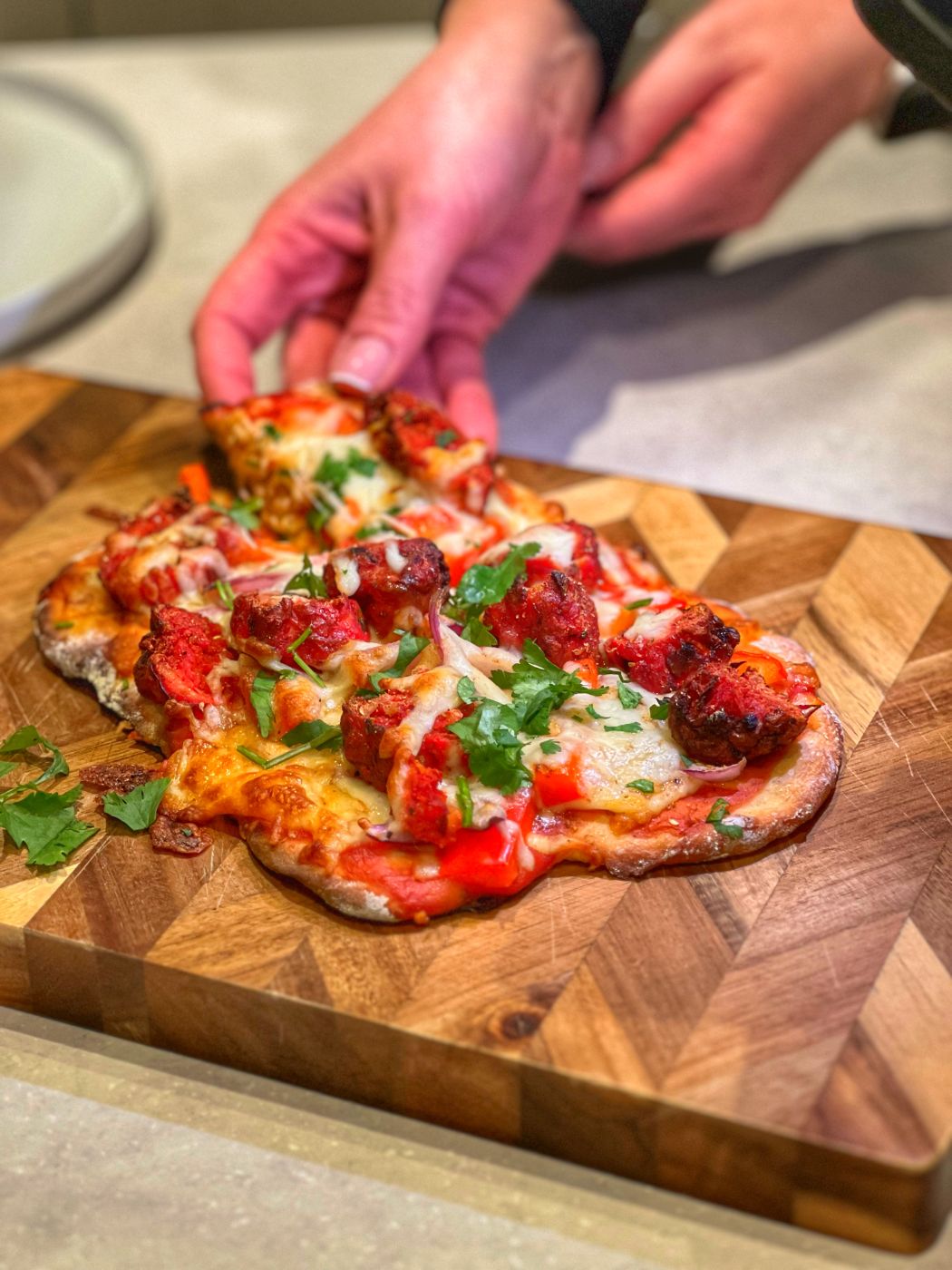 Lighter Seekh Kebab Naan Pizza Recipe