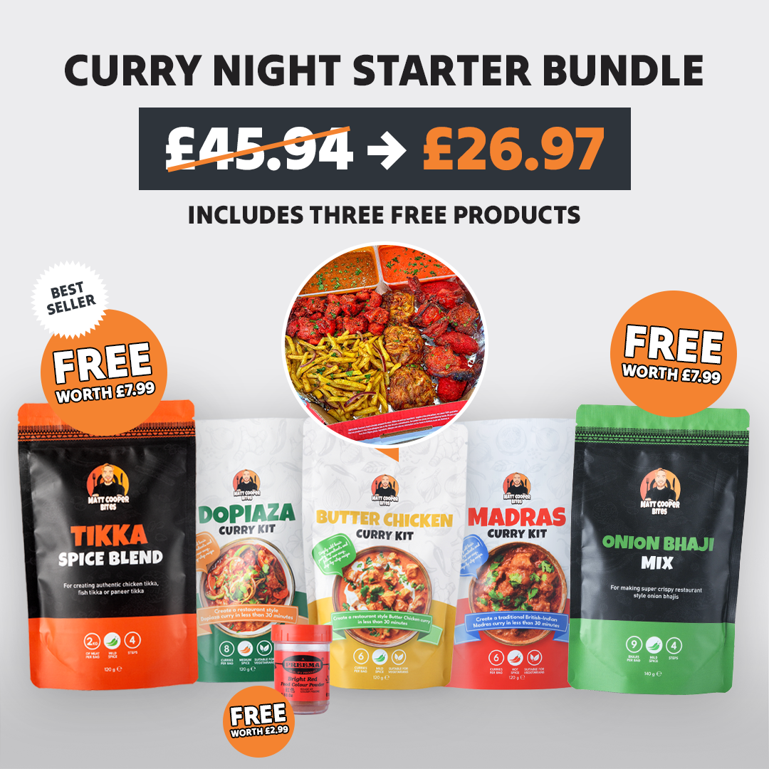 Curry Night Starter Bundle  - Includes 3 Free Products - Select Your Favourite Curry Kits