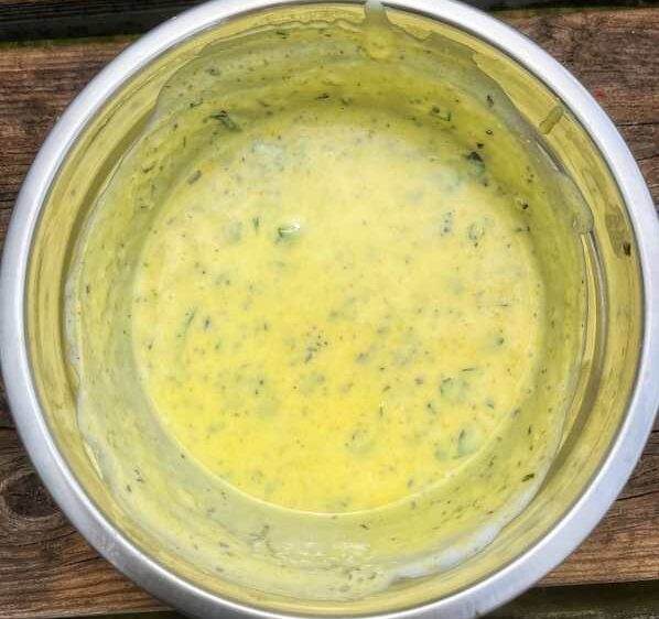 mint and coriander dip